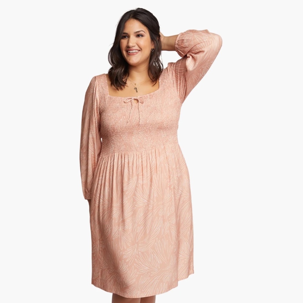 ABLE Joyce Smocked Midi Dress